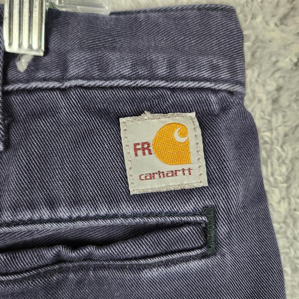Carhartt FR Pants Mens 34x32 Navy Flame Resistant Chino Workwear HRC 2 FRB002